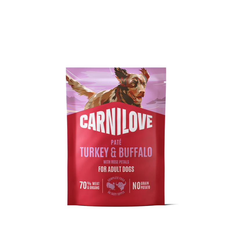 CL Dog Pouch Paté Turkey & Buffalo with Rose Petals 300 g