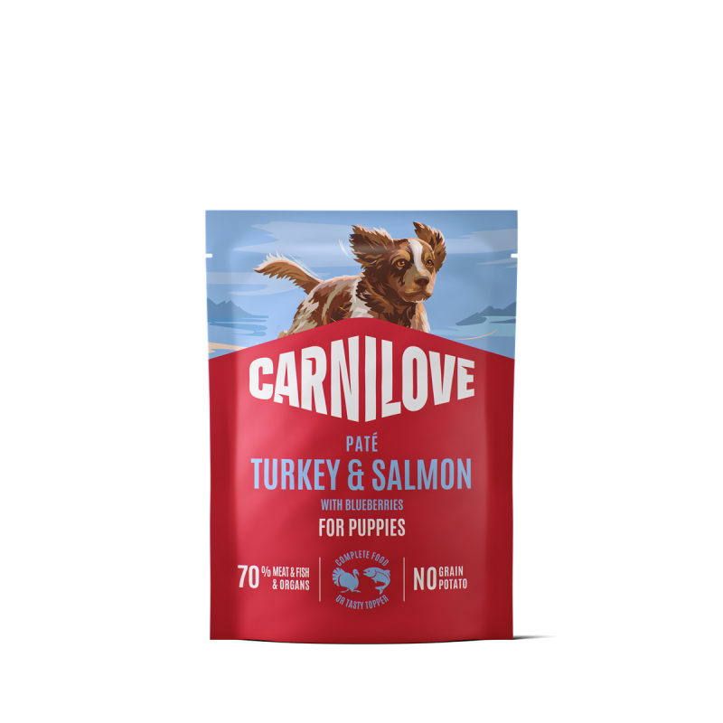 CL Dog Pouch Paté Turkey & Salmon with Blueberries for Puppies 300 g