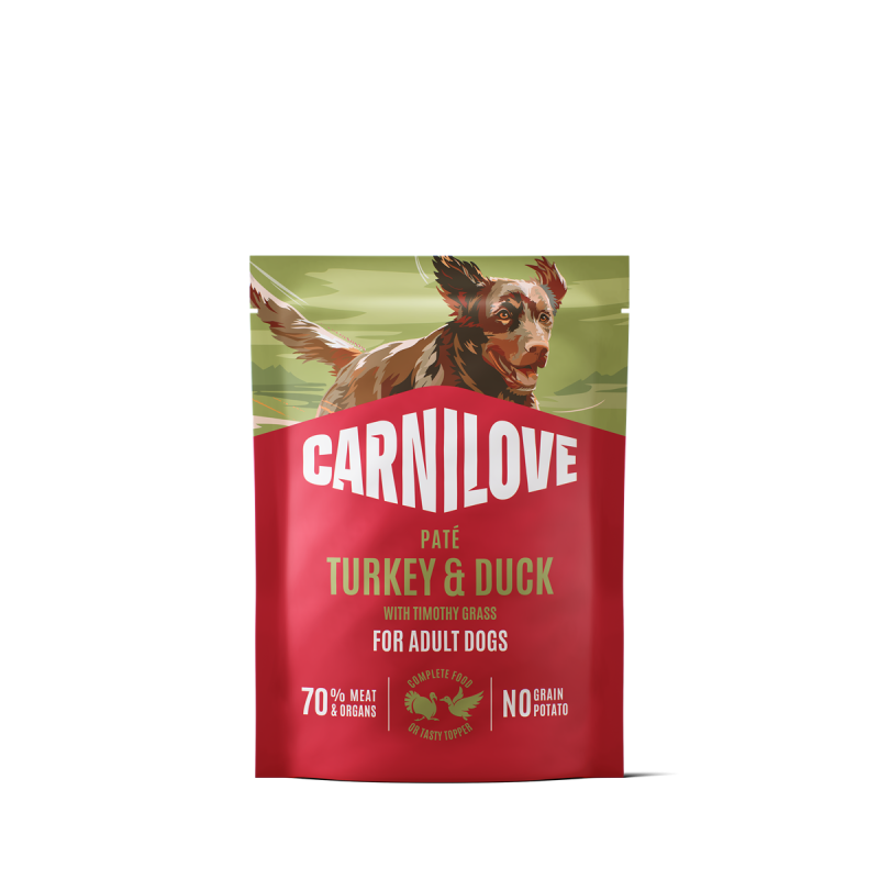 CL Dog Pouch Paté Turkey & Duck with Timothy Grass 300 g