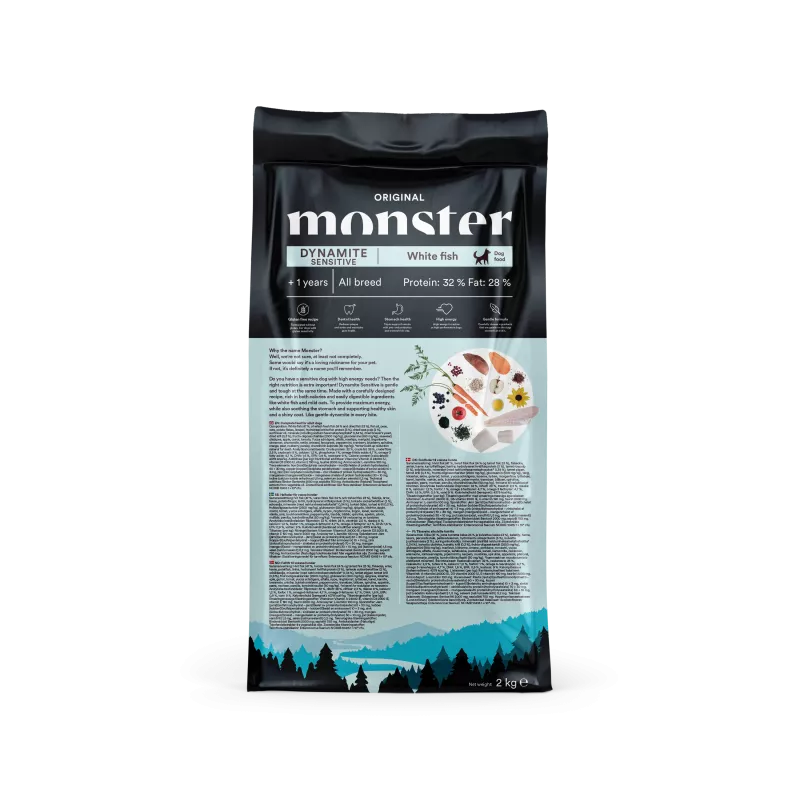 Monster DYNAMITE SENSITIVE - WHITE FISH 12 kg