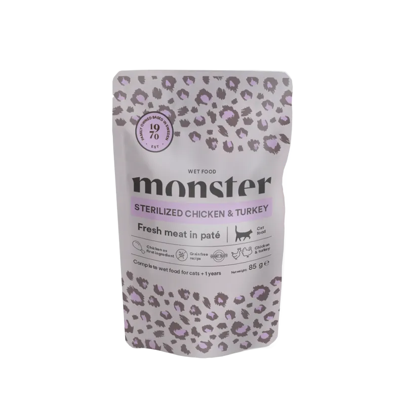 Monster Katt Pouches Sterilized Chicken/turkey 85 g (8-pack)