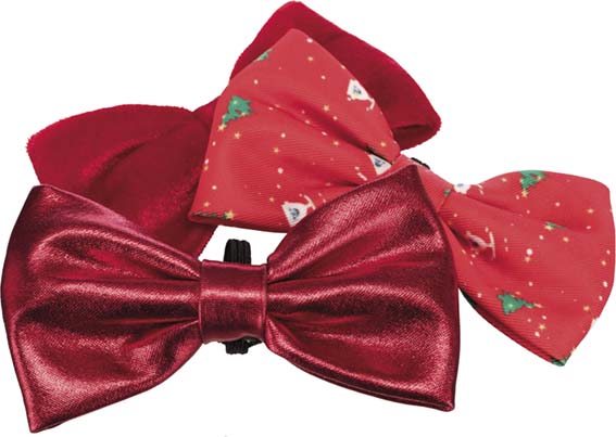 Xmas suit bow tie, 10 cm, sorted