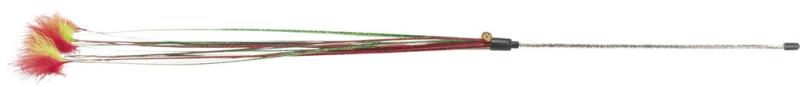 Xmas playing rod feathers, plastic, 50 cm