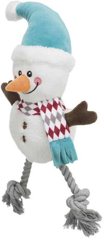 Xmas snowman, plush/cotton, 41 cm
