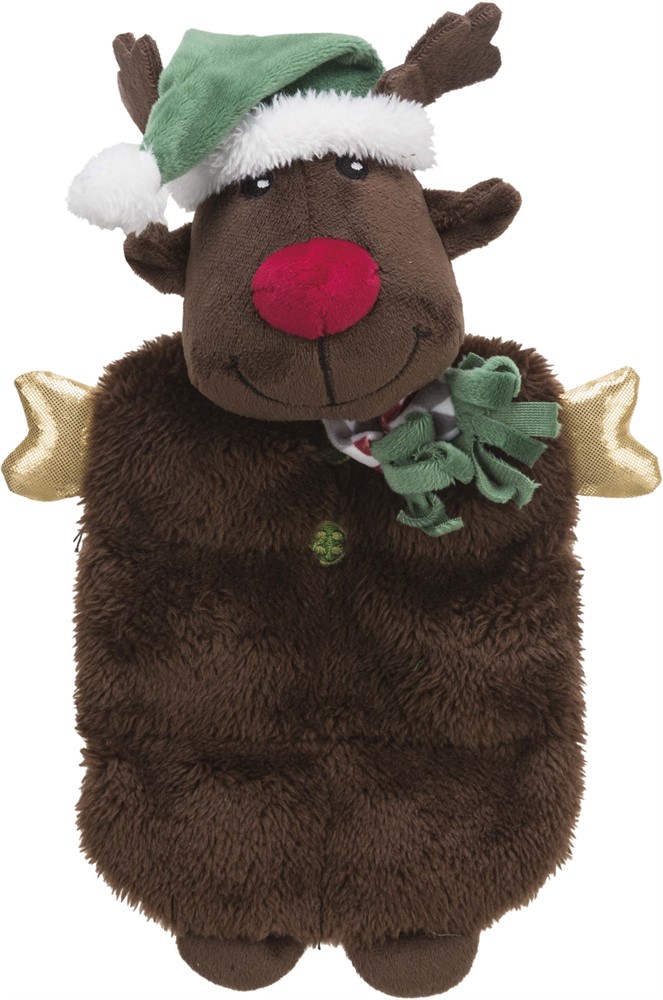 Xmas reindeer, dangling toy, plush, 37 cm