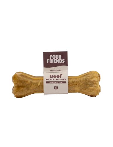 FF Beef rawhide chew bone with goat 17 cm
