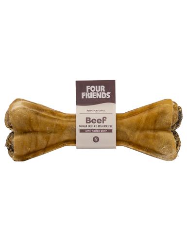 FF Beef rawhide chew bone with goat 22 cm