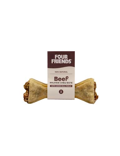 FF Beef rawhide chew bone with bull pizzle 12 cm