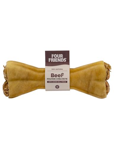 FF Beef rawhide chew bone with bull pizzle 22 cm