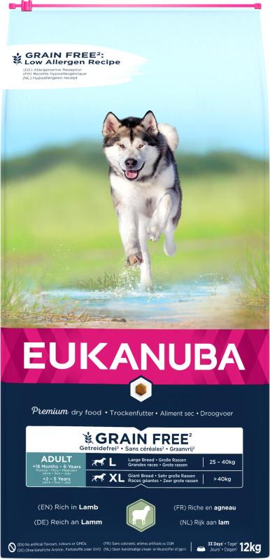EUKANUBA Adult Large Grainfree lamm 12kg