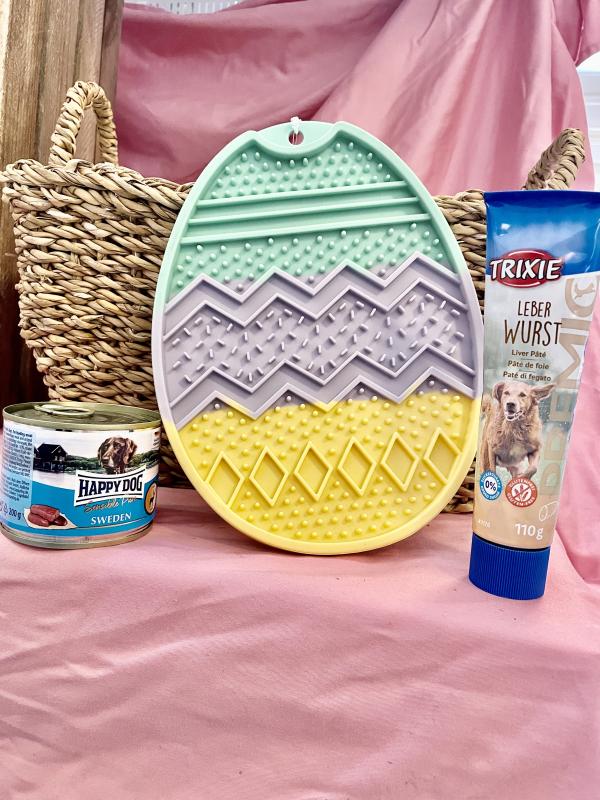 Lick'n'Snack platta påskägg, silikon, 22,5 cm