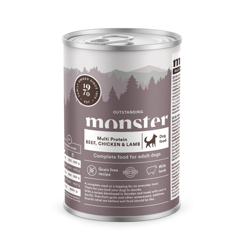 Monster Dog Multi Beef/ Chick/ Lamb Burk 400 g