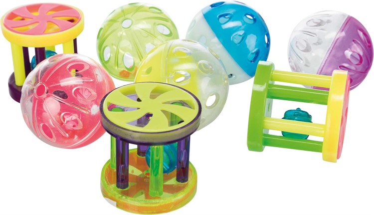 Boll/rulle med bjällra, ø 4,5 cm, expo