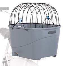 Cykelkorg för pakethållare, 36o47o46cm, grå, 6kg