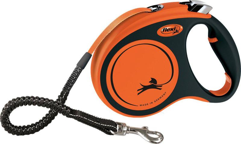 flexi XTREME, M: 5 m band, svart/orange
