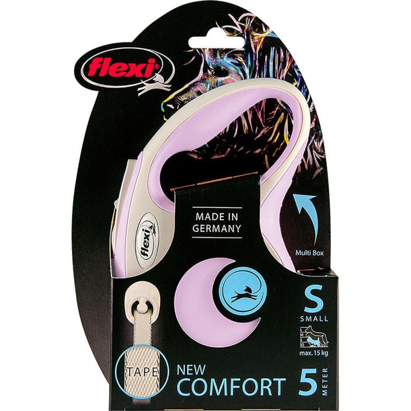 flexi New Comfort, band, S: 5 m, rosa