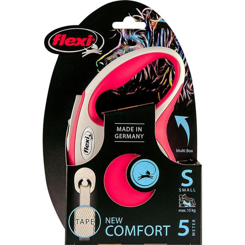 flexi New Comfort, band, S: 5 m, röd