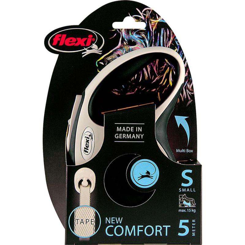 flexi New Comfort, band, S: 5 m, svart