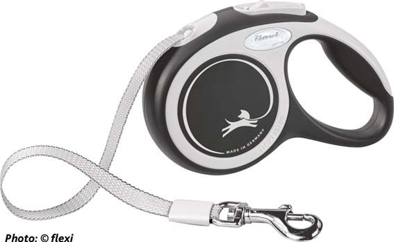 flexi New Comfort, band, XS: 3 m, svart