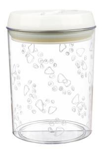 Foder & snacksburk plast, 1.5 l/o 12 * 17.5 cm, vit