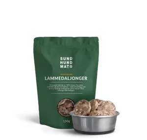 Frystorkade lammmedaljonger 150g Sund hundmat