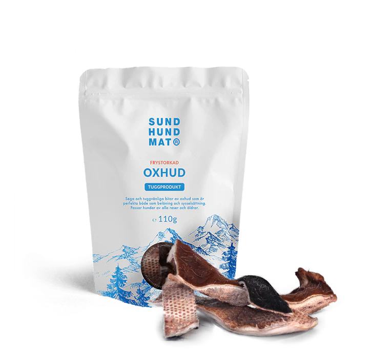 Frystorkad oxhud 110g Sund hundmat