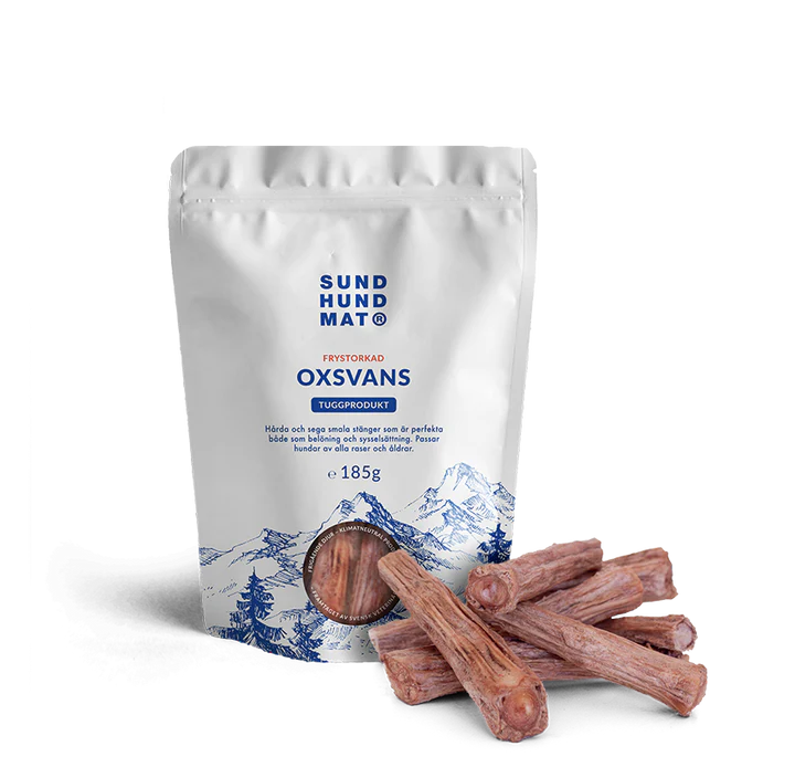 Frystorkad oxsvans 185g Sund hundmat