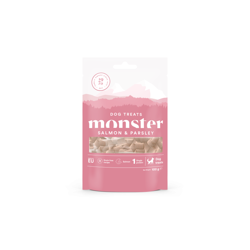 Monster Dog Treats Baked Salmon/Parsley 100 g
