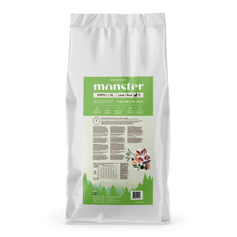 Monster Dog GF Puppy L/XL Lamb/Duck 17 kg