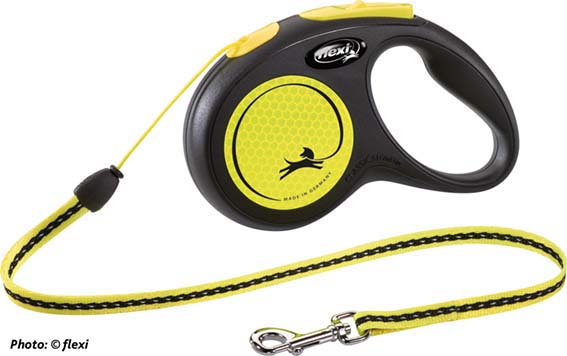 flexi New CLASSIC Neon, XS: 3 m rep, svart/neon