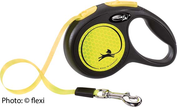 flexi New NEON, band, XS: 3 m, svart/neongul