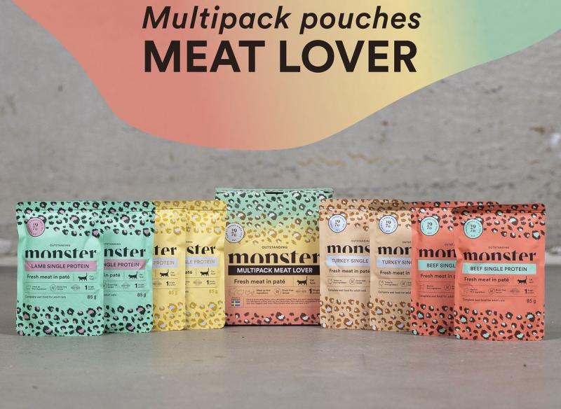 Monster Cat pouches multipack Meat Lover 85 g (8-pack)