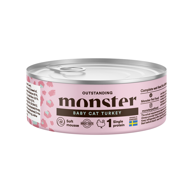 Monster Baby Cat Mousse Turkey 100 g