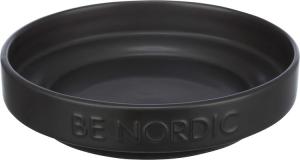 BE NORDIC skål, låg, keramik/gummi, 0.3 l/ø 16 cm, svart