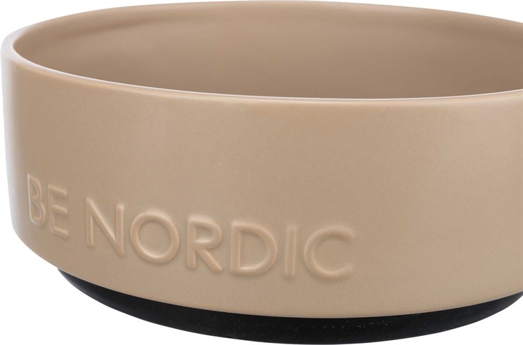 BE NORDIC skål, keramik/gummi, 0.5 l/o, 16 cm, taupe