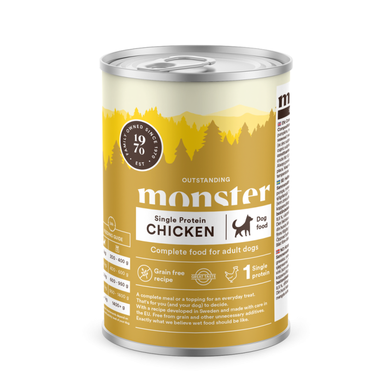 Monster Dog Adult Single Chicken Burk 400 g
