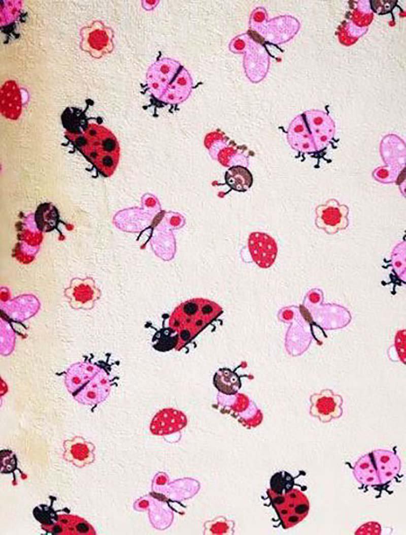 JUUNIK MADRASS BEIGE/ROSA INSEKTER L 75x60CM