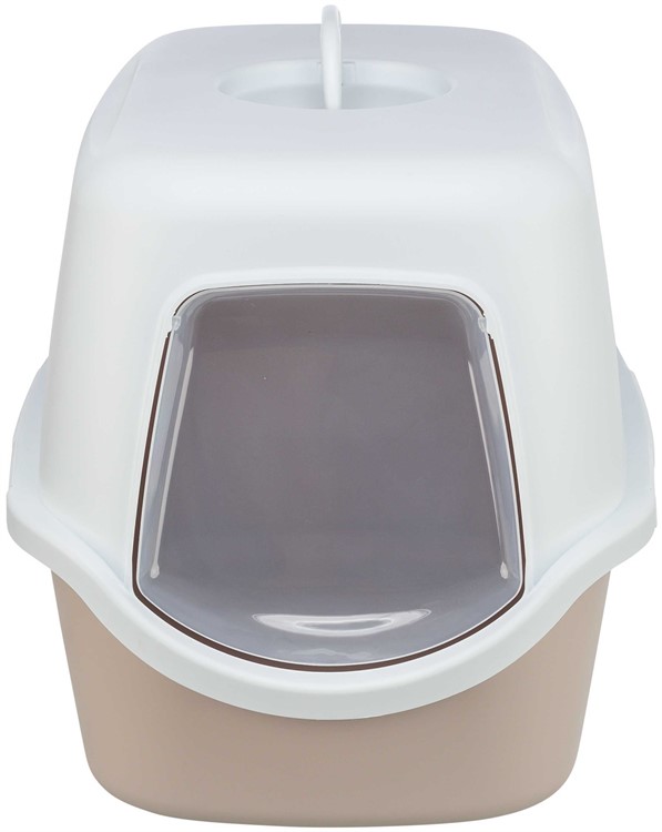 Kattlåda Vico m huv/lucka 40*40*56 cm, blush/vit