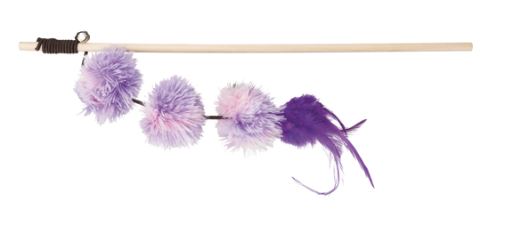 Kattvippa med pompom balls,40 cm