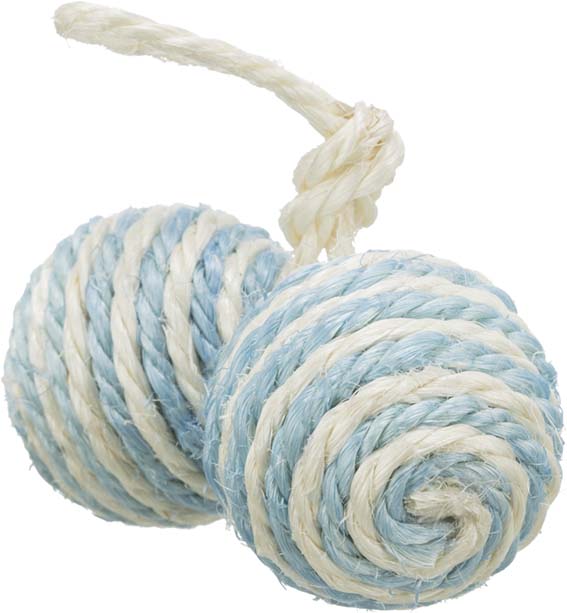 Två bollar på rep, o, 4.5 cm