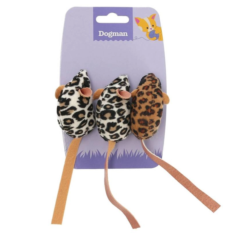 Leksak Safarimöss 3p Beige 5cm