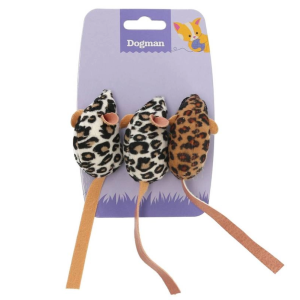 Leksak Safarimöss 3p Beige 5cm