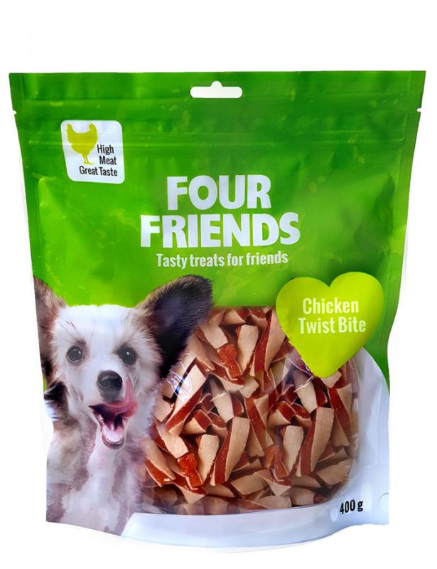 FourFriends Dog Chicken Twist Bite 400g