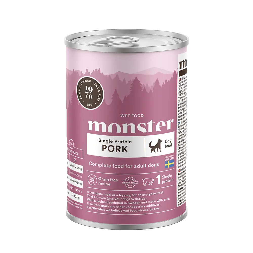 Monster Dog Adult Single Pork Burk 400 g