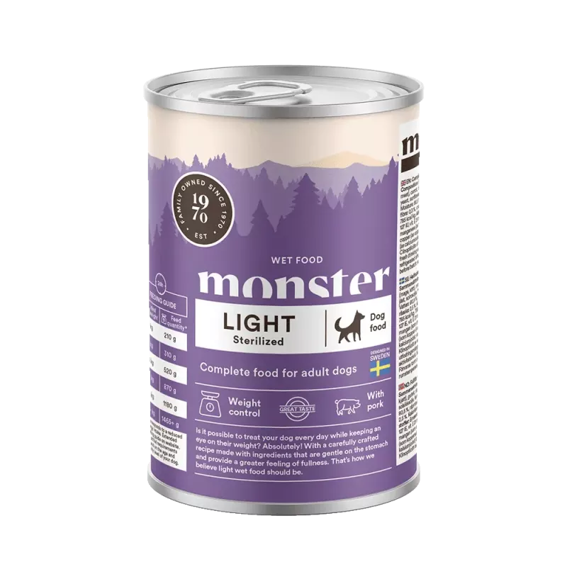 Monster Dog Adult Light/Sterilized Burk 400 g