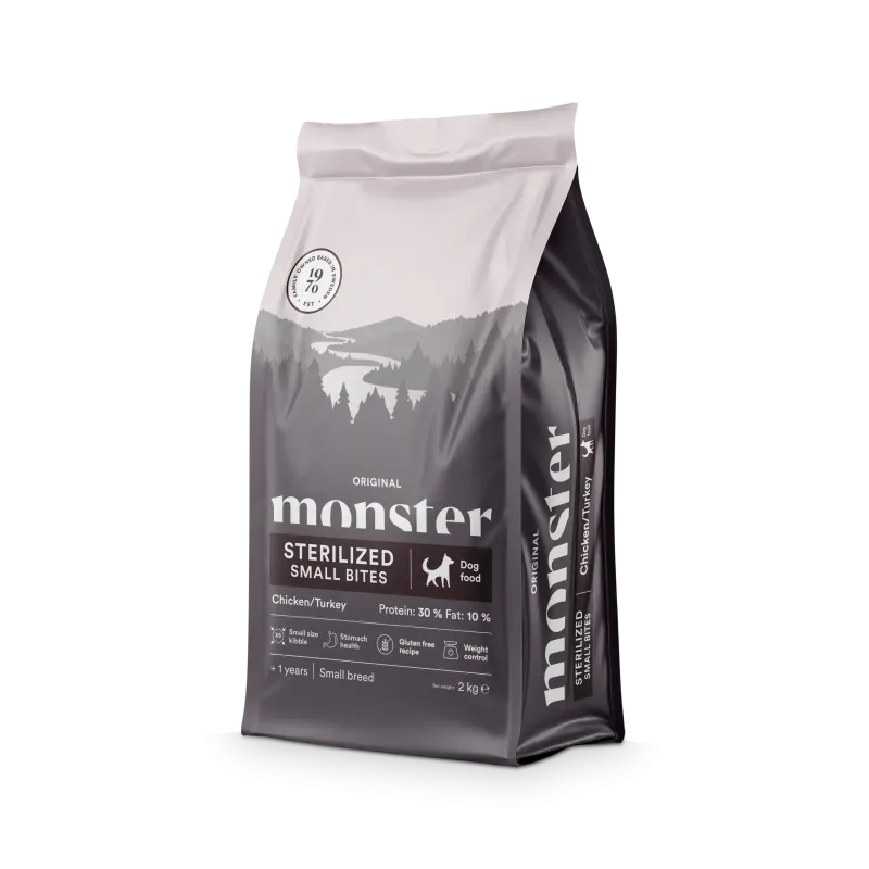 Monster Hund Original Sterilized Chick/Turk small bites 2 kg