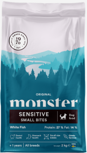 Monster Dog orig sens White fish small bites 2 kg