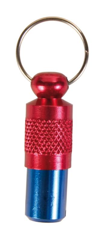 Adresstub, blå/röd