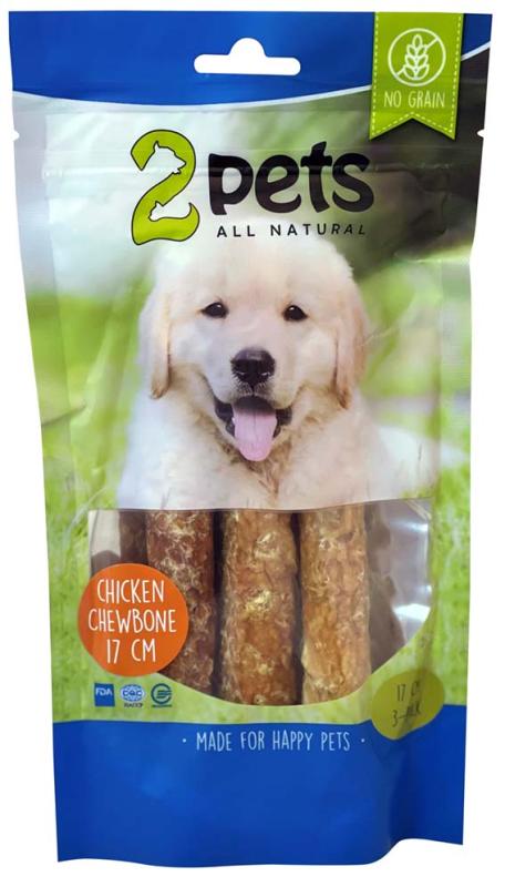 2pets Tuggrulle m kycklingfilo© 17cm 3-pack, 140g