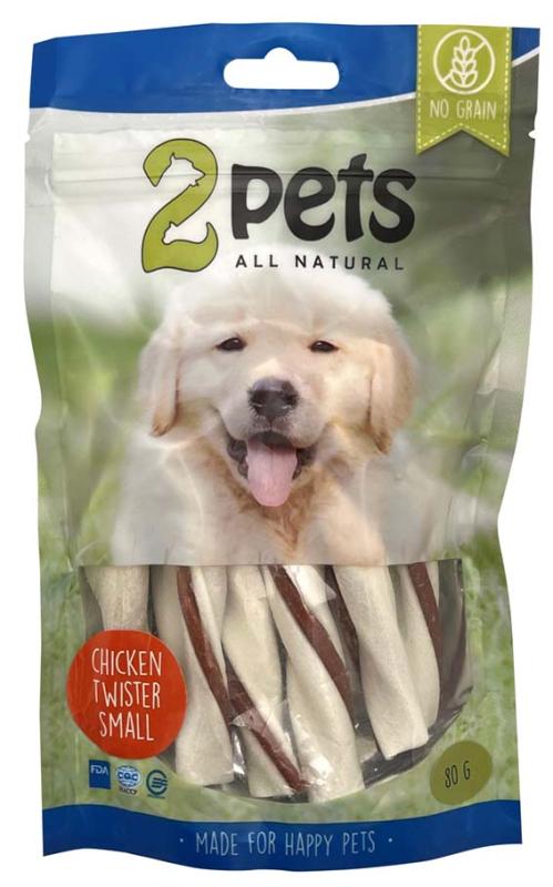 2pets Tuggtwister m kycklingfilo©, Small, 80 g